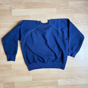 Vintage Raglan Sweatshirt Navy Blue